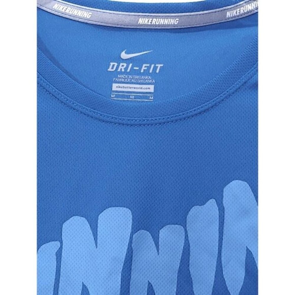 Nike Dri-FIT Women's Running Top — "Running for My Life," Blue, Medium - Picture 2 of 6